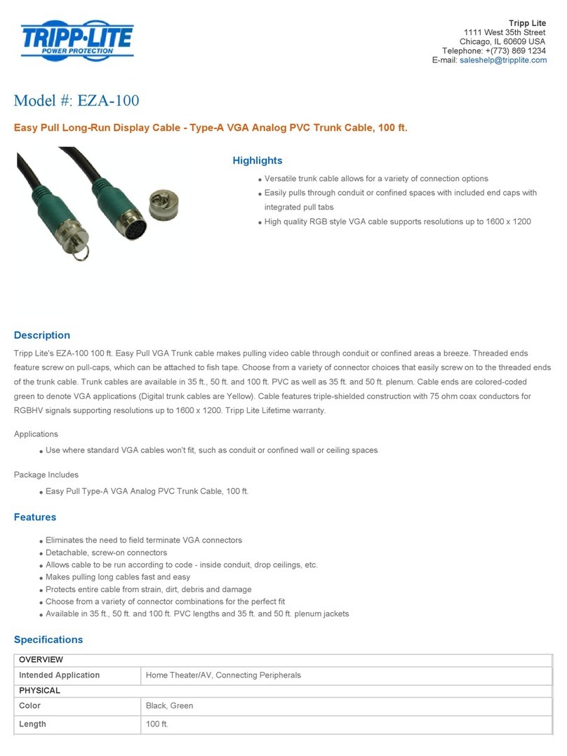 Tripp Lite EZA-100 User manual