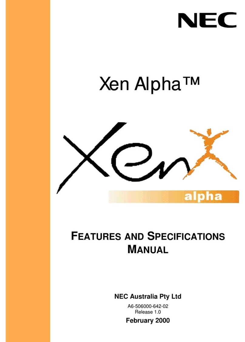 NEC Xen Alpha Features and specifications manual