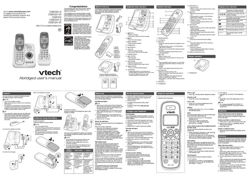 V-tech CS6120-2 User manual