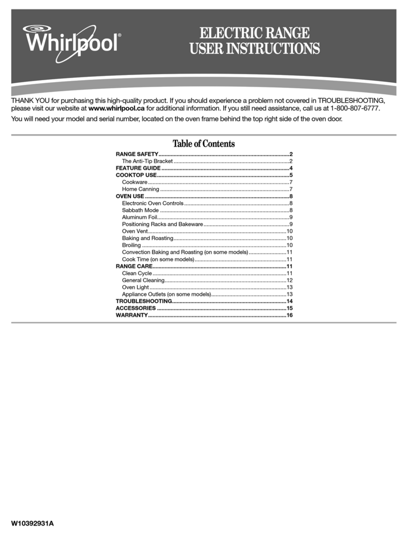Whirlpool W10392931A User manual