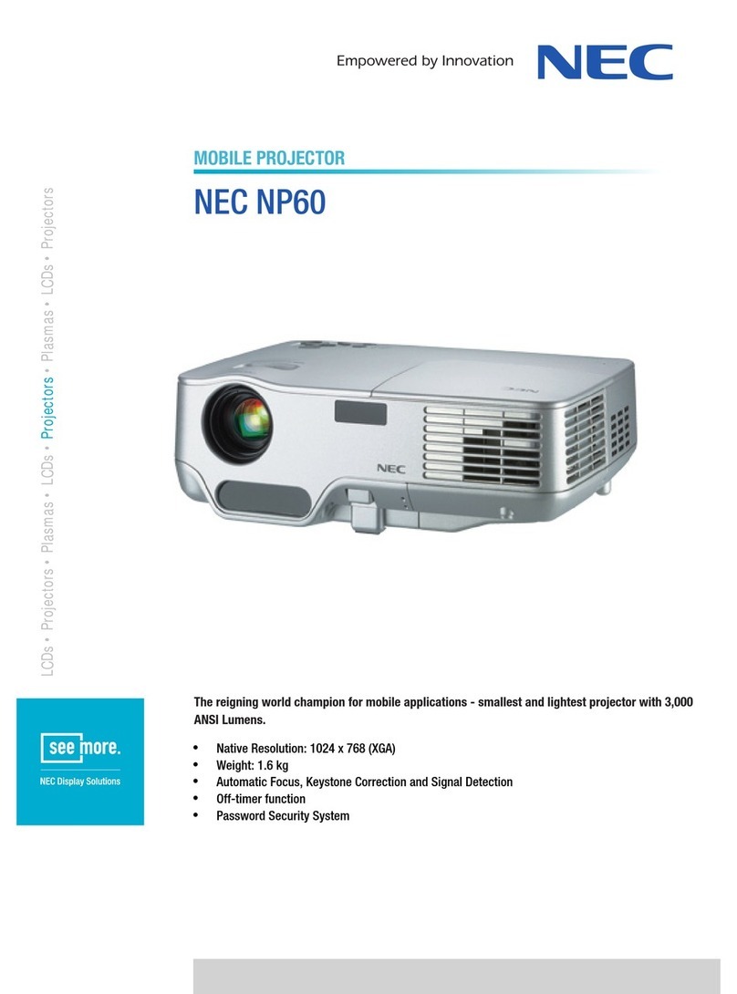NEC NP60 - CEILING PLATE User manual NEC NP60 - CEILING PLATE User manual