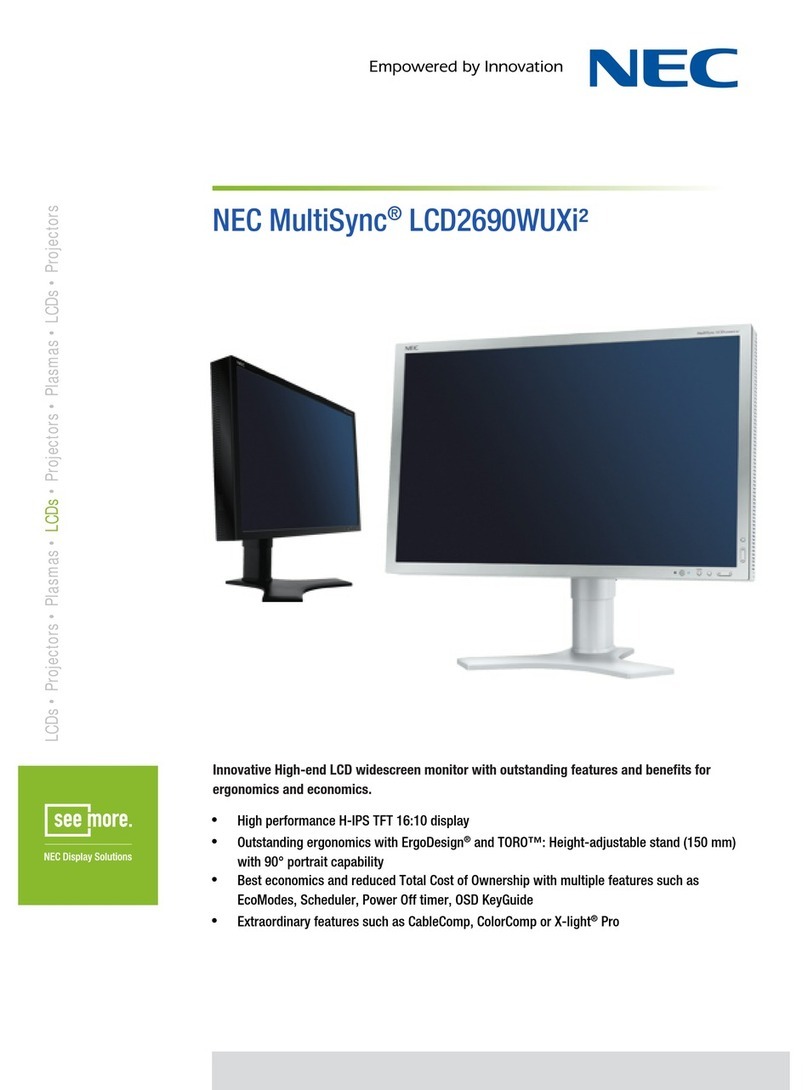 NEC MultiSync LCD2690WUXi User manual