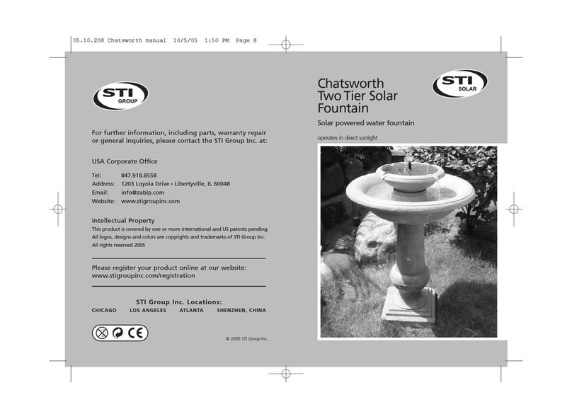 STI solar Chatsworth Two Tier SolarFountain manual&nbsp;
