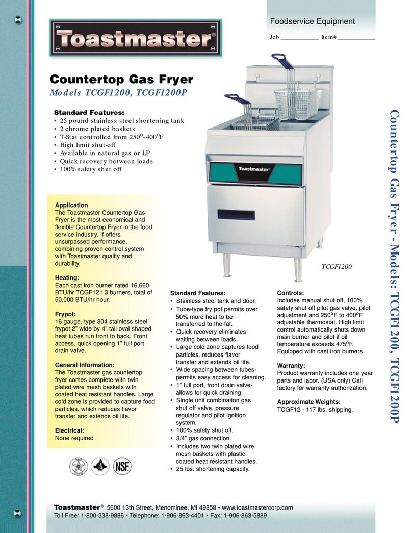 Toastmaster TCGF1200P User manual