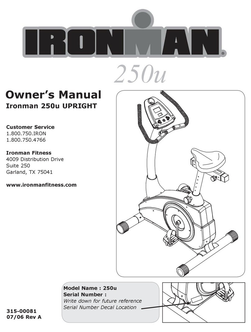 Ironman Fitness 250u owner's manual Ironman Fitness 250u owner's manual