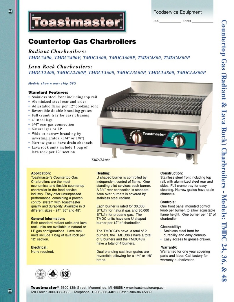 Toastmaster TMDC2400 Specifications