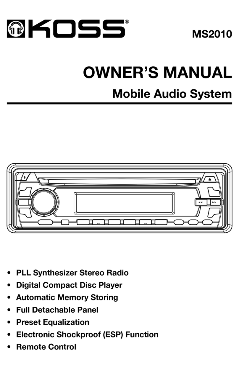 Koss MS2010 User manual
