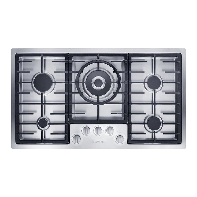 Miele Gas cooktop Operating and installation instructions