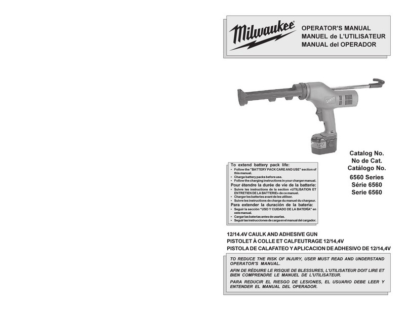 Milwaukee 6560 Series Operator's manual