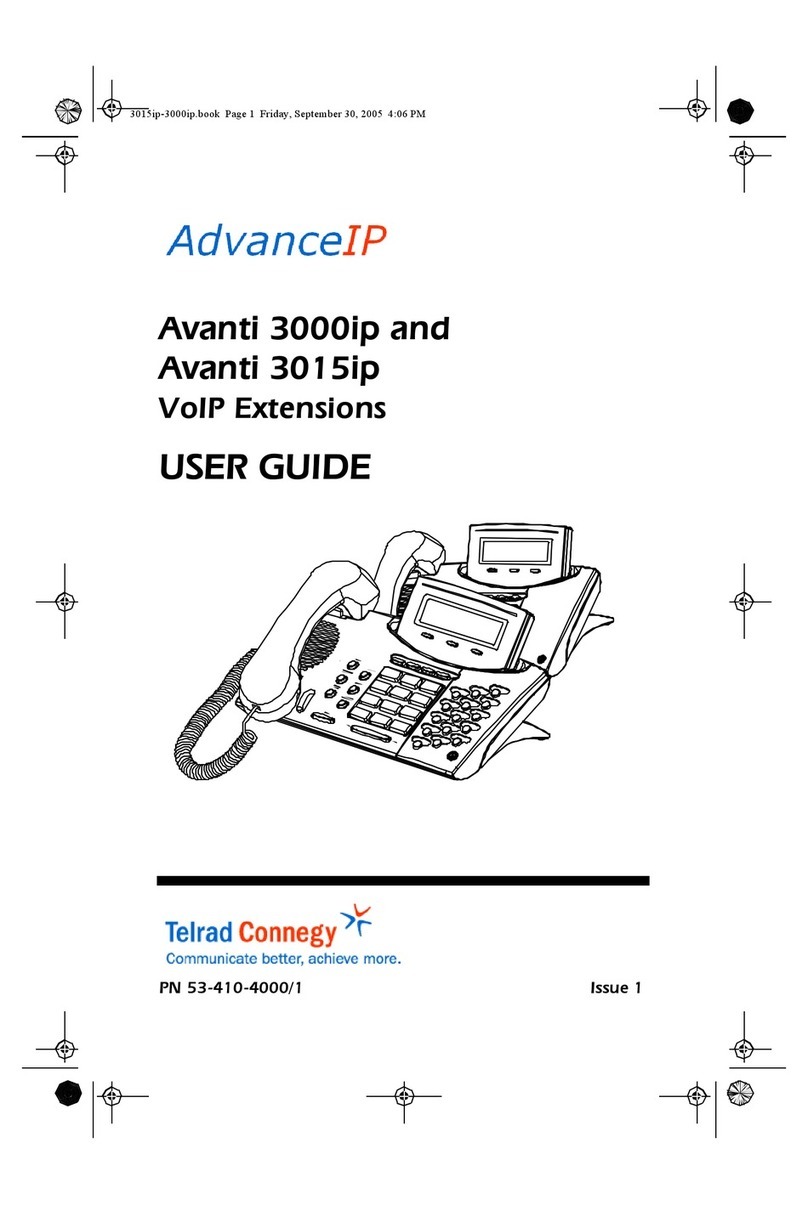 Telrad Connegy AdvanceIP Avanti 3000ip user guide