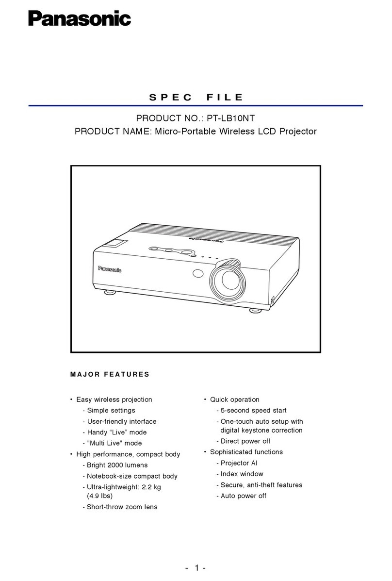 Panasonic PT-LB10NT System manual