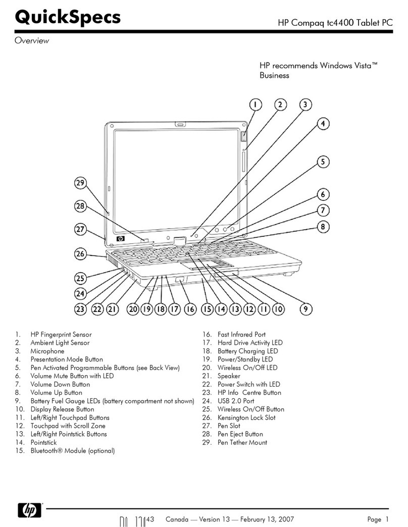HP Compaq tc4400 User manual
