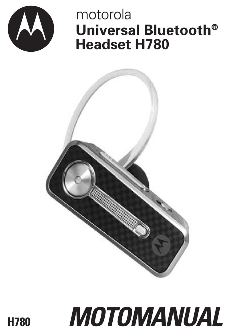 Motorola H780 - Headset - Over-the-ear manual