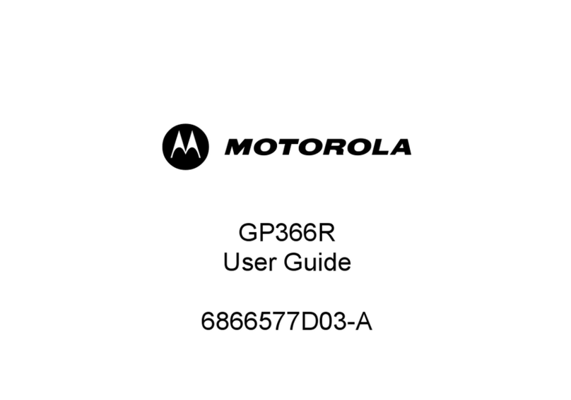 Motorola GP366R User manual Motorola GP366R User manual