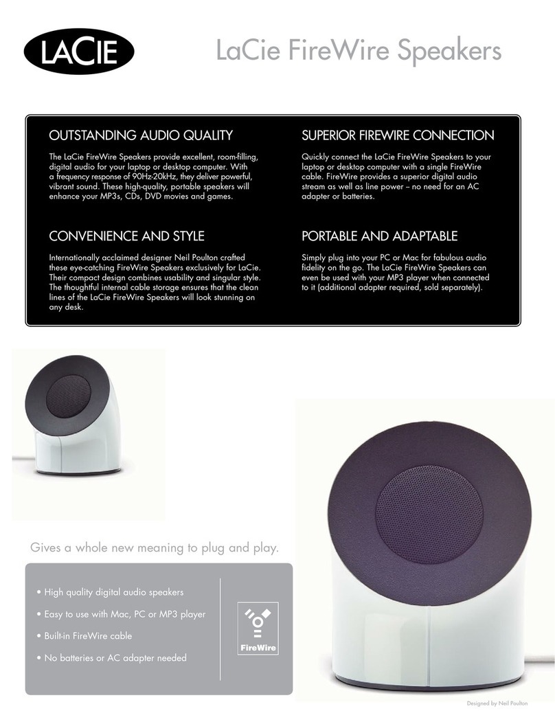 LaCie 108540 - FireWire Speakers PC Multimedia Features & specifications
