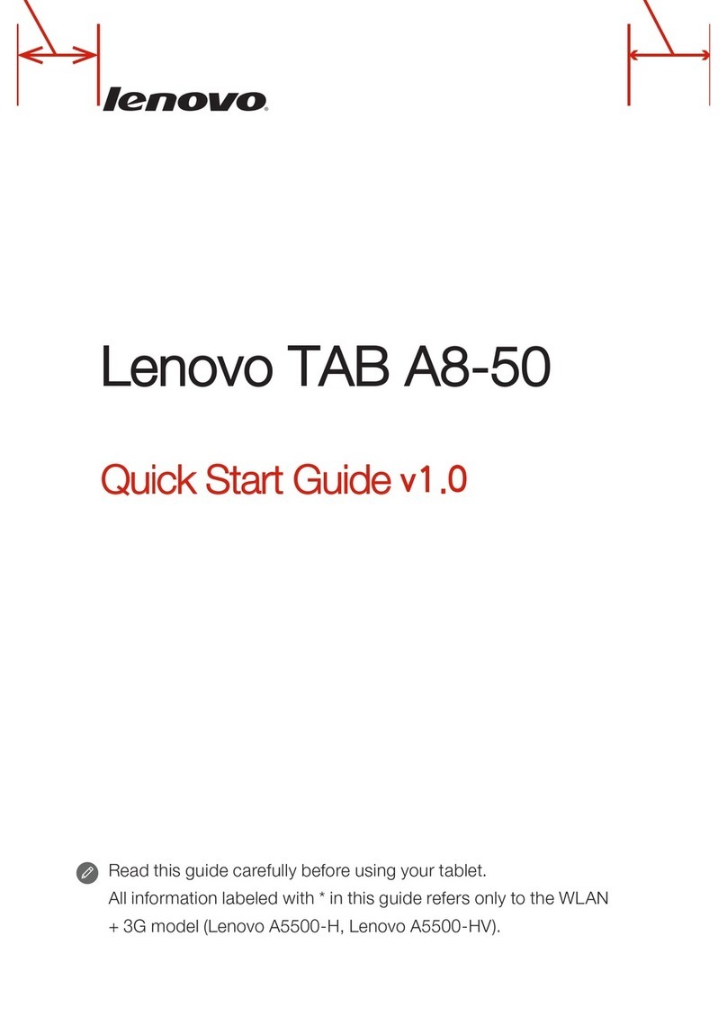 Lenovo TAB A8-50 quick start guide