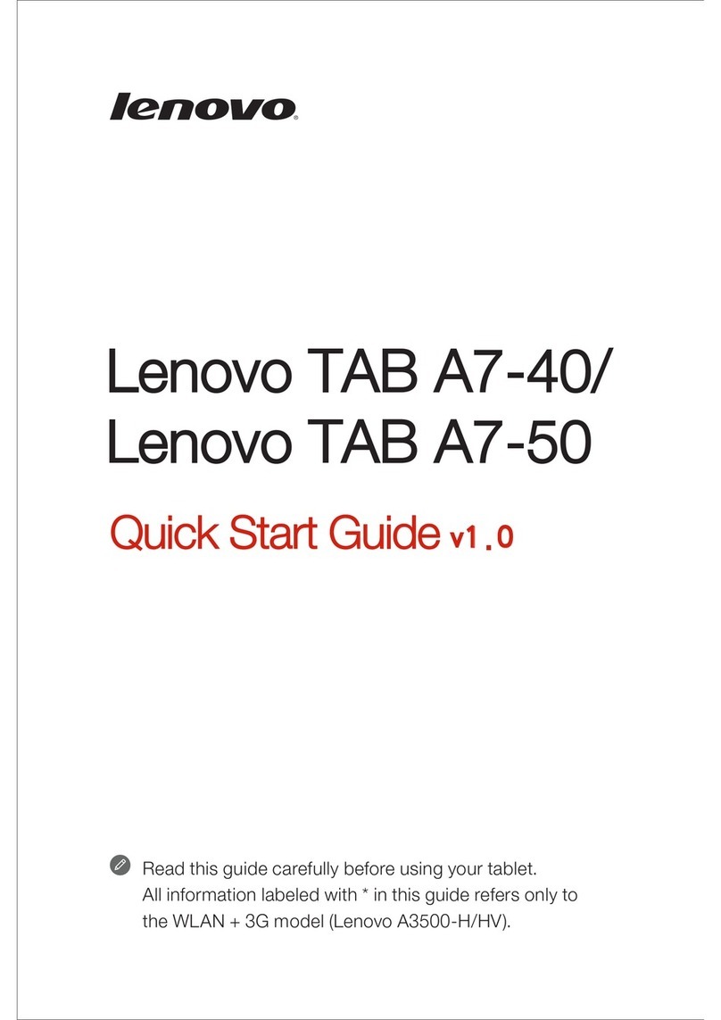 Lenovo TAB A7-40 quick start guide