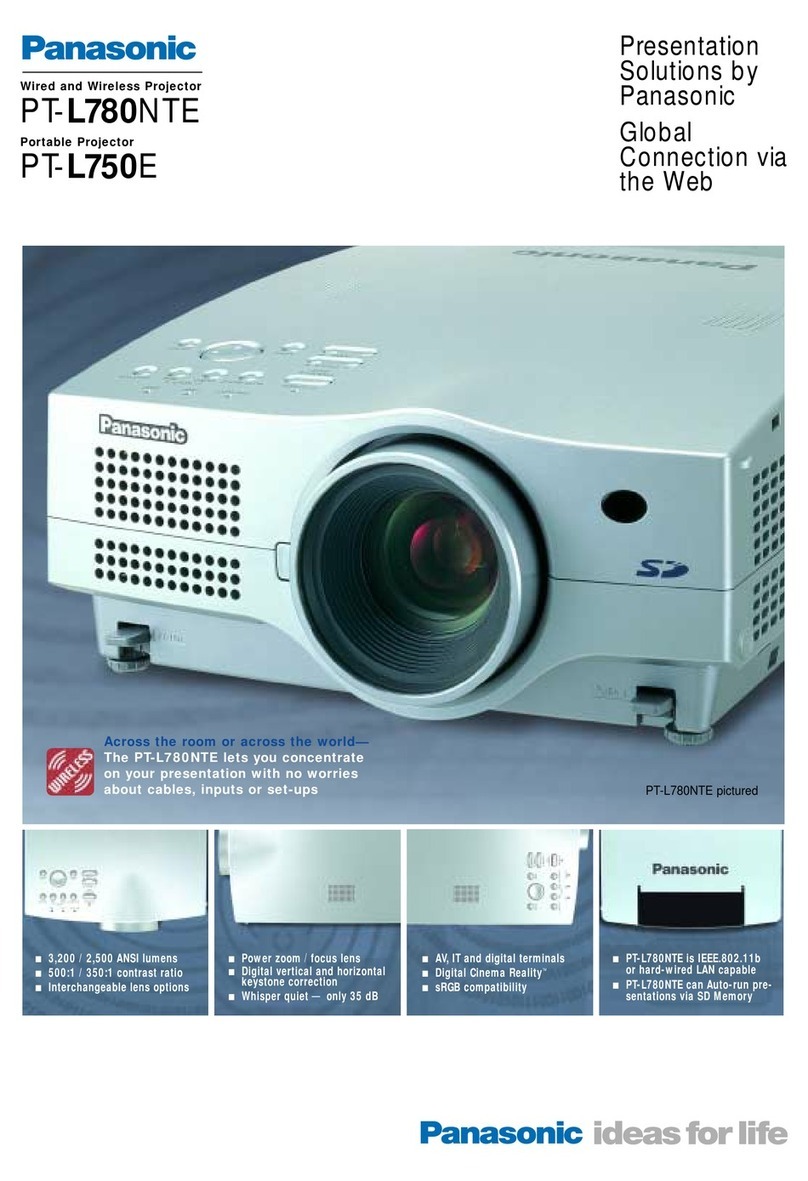 Panasonic PT-L780NTE User manual