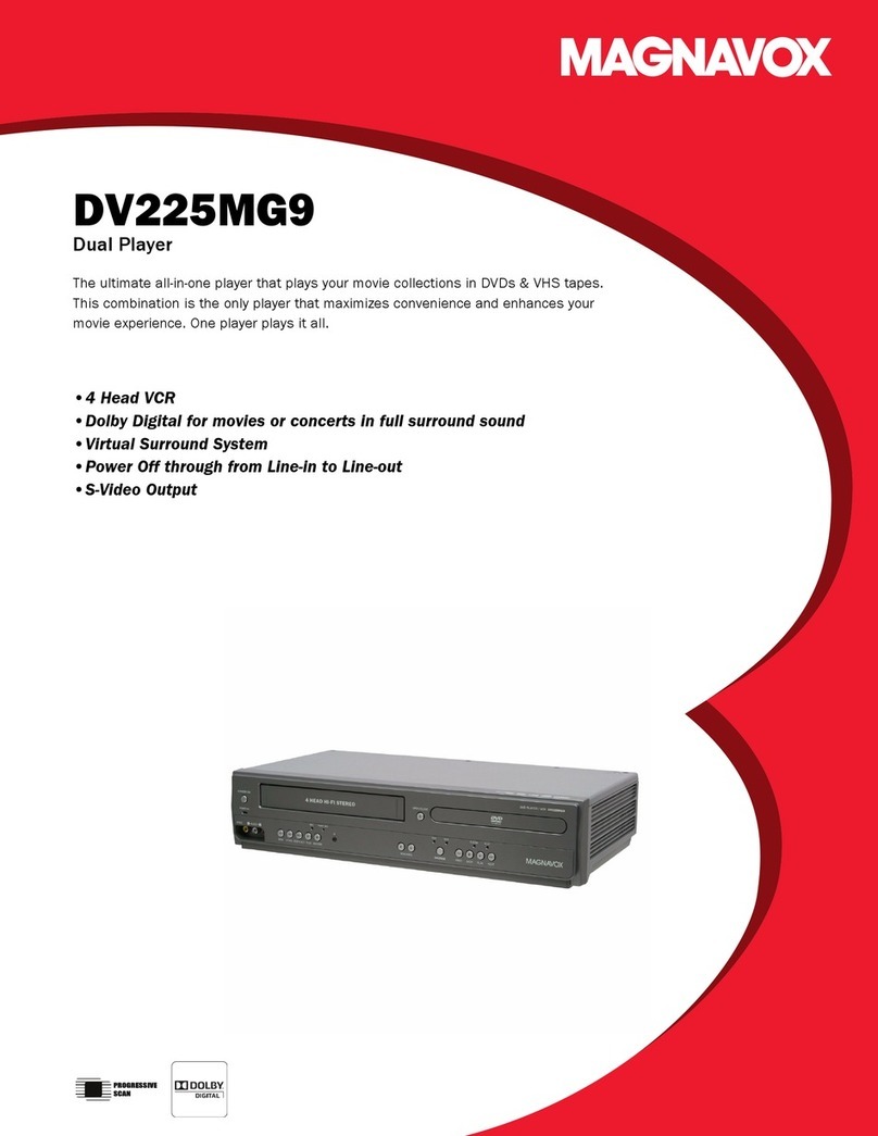 Magnavox DV225MG9 - DVD Player And 4 Head Hi-Fi Stereo... Specifications
