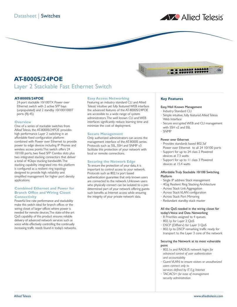 Allied Telesis AT-8000S/24POE datasheet