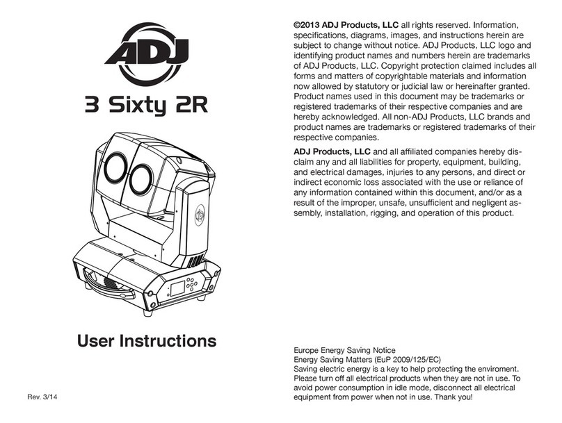 American DJ 3 Sixty 2R User instructions