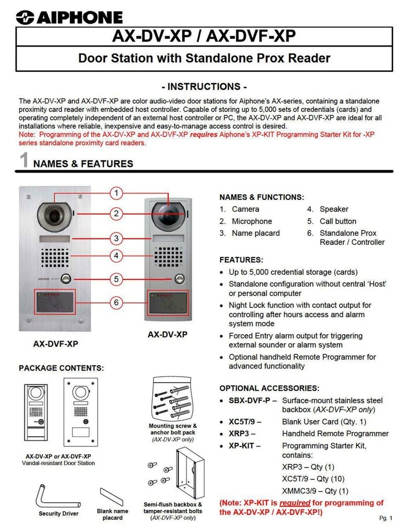 Aiphone AX-DV-XP User manual