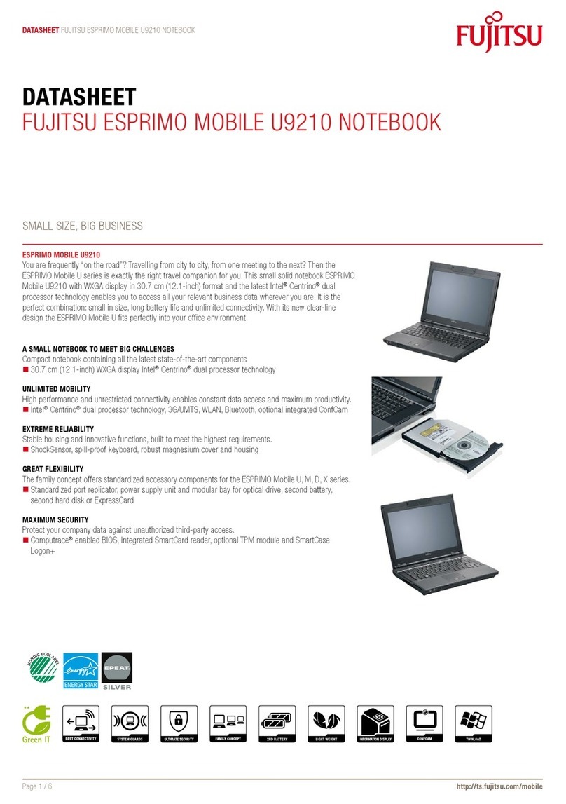 Fujitsu ESPRIMO Mobile U9210 User manual