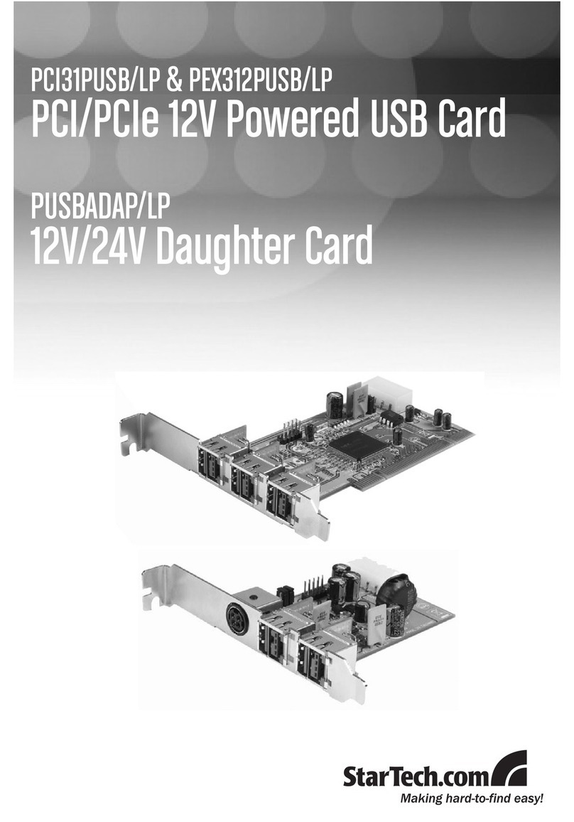 StarTech.com PCI31PUSB user guide