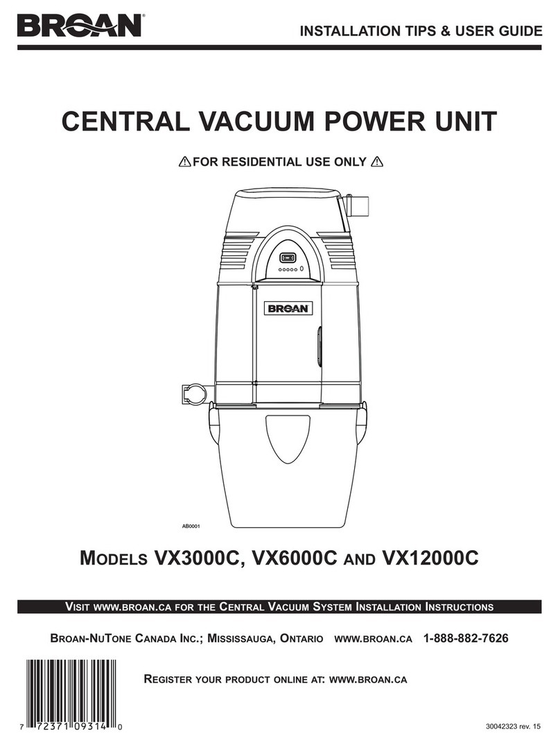 Broan VX3000C Assembly instructions