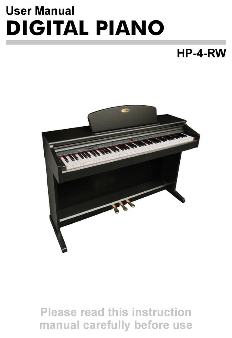 Galaxy Digital Pianos HP-4-RW user manual