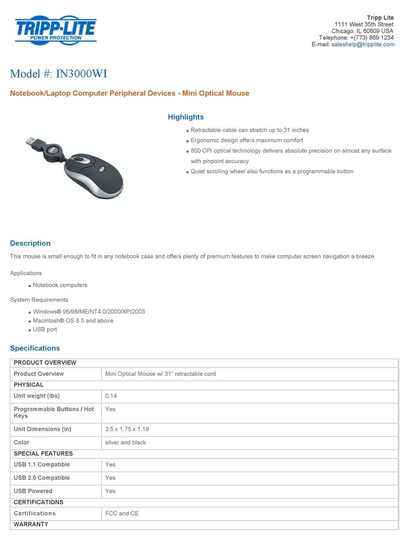 Tripp Lite IN3000WI Specification sheet