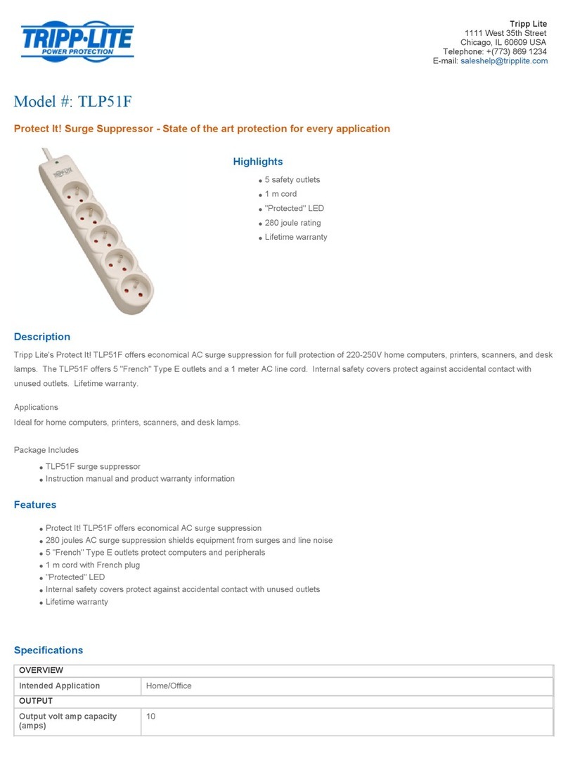 Tripp Lite TLP51F User manual