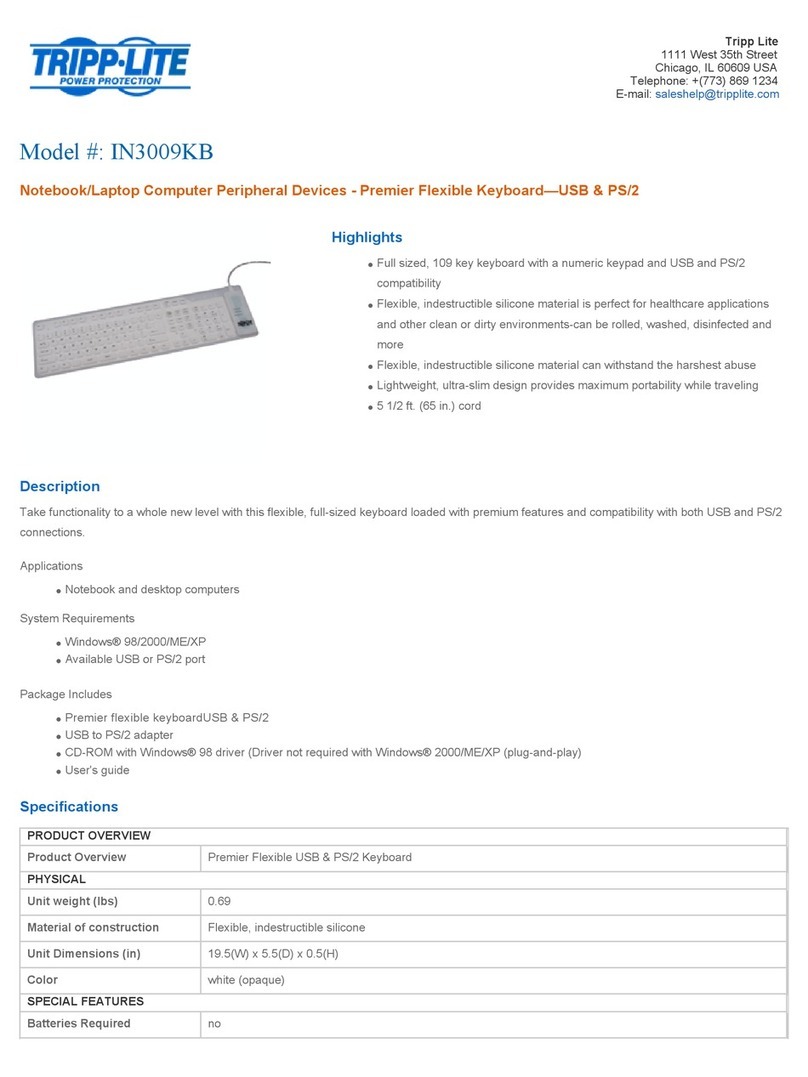Tripp Lite IN3009KB User manual