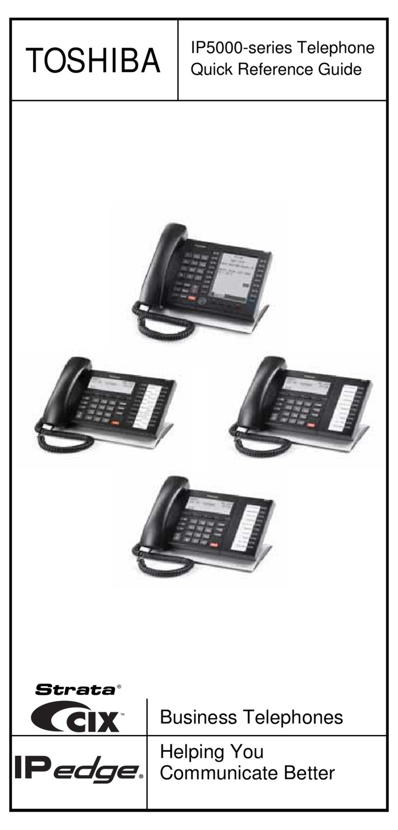 Toshiba Strata IP5000 series User manual Toshiba Strata IP5000 series User manual