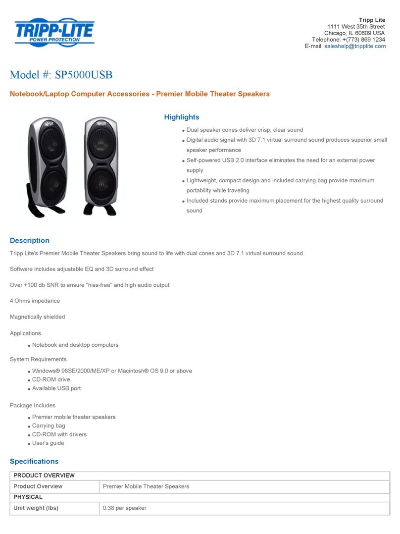 Tripp Lite SP5000USB Specifications