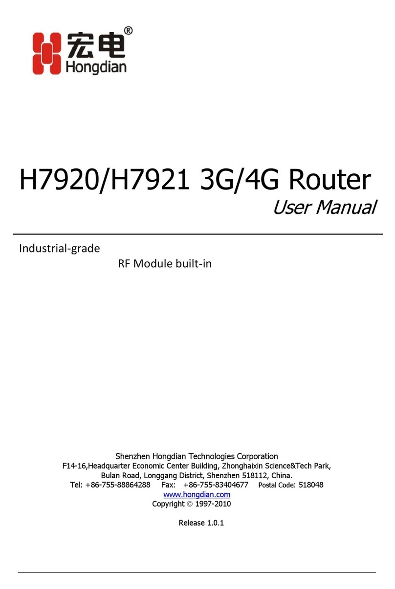 Shenzhen Hongdian Technologies Galaxy Mobile Router H7920 User manual