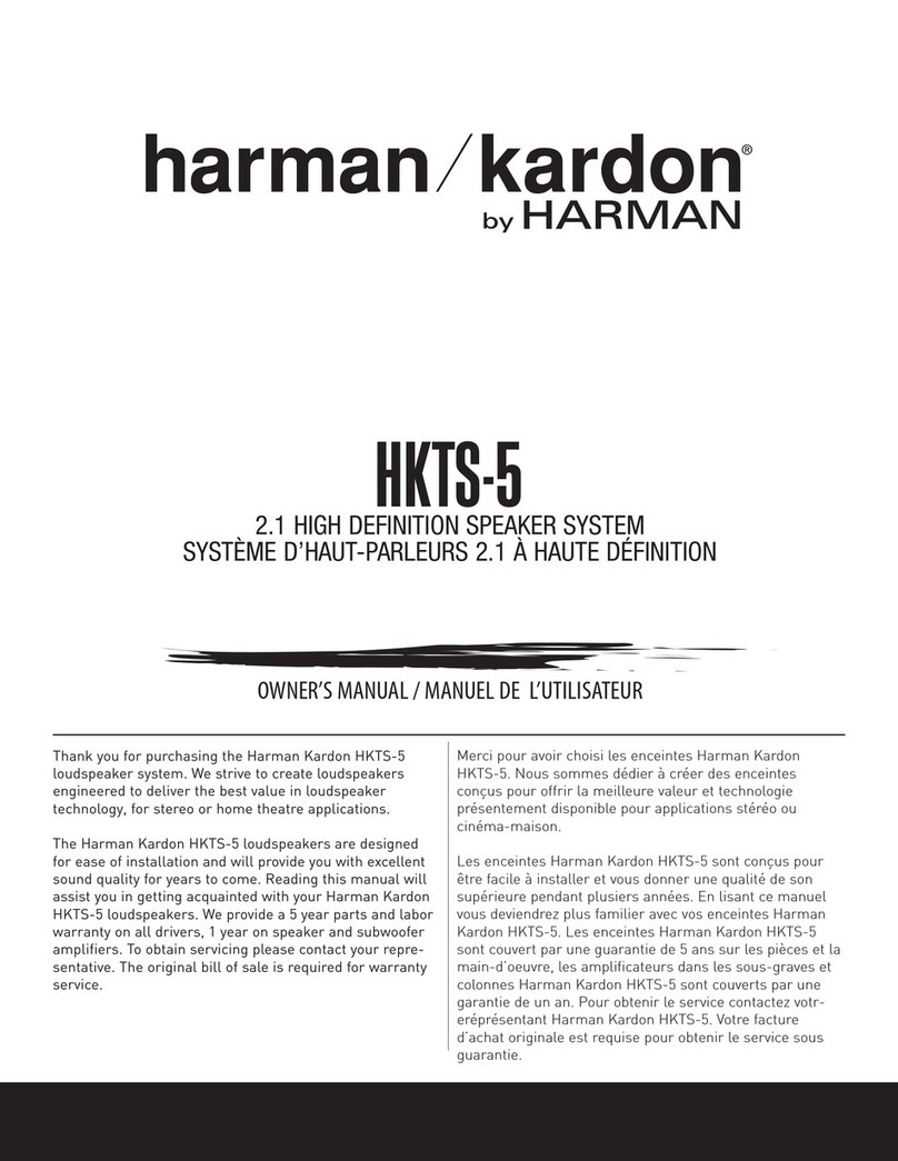 Harman Kardon HKTS-5 owner's manual