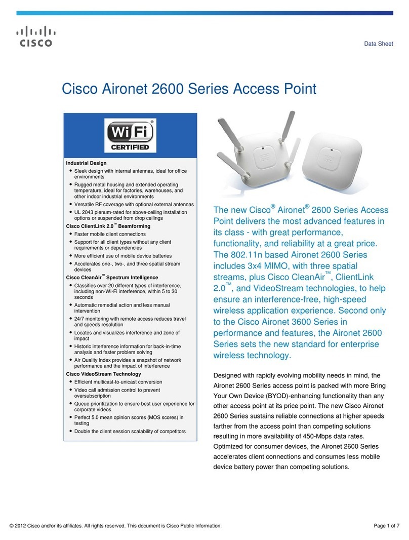 Cisco Aironet 2600 Series User manual