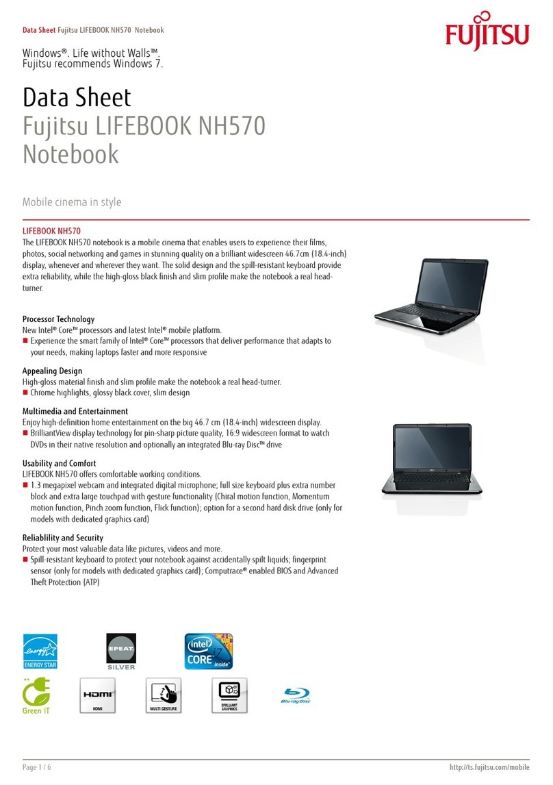 Fujitsu Lifebook NH570 User manual