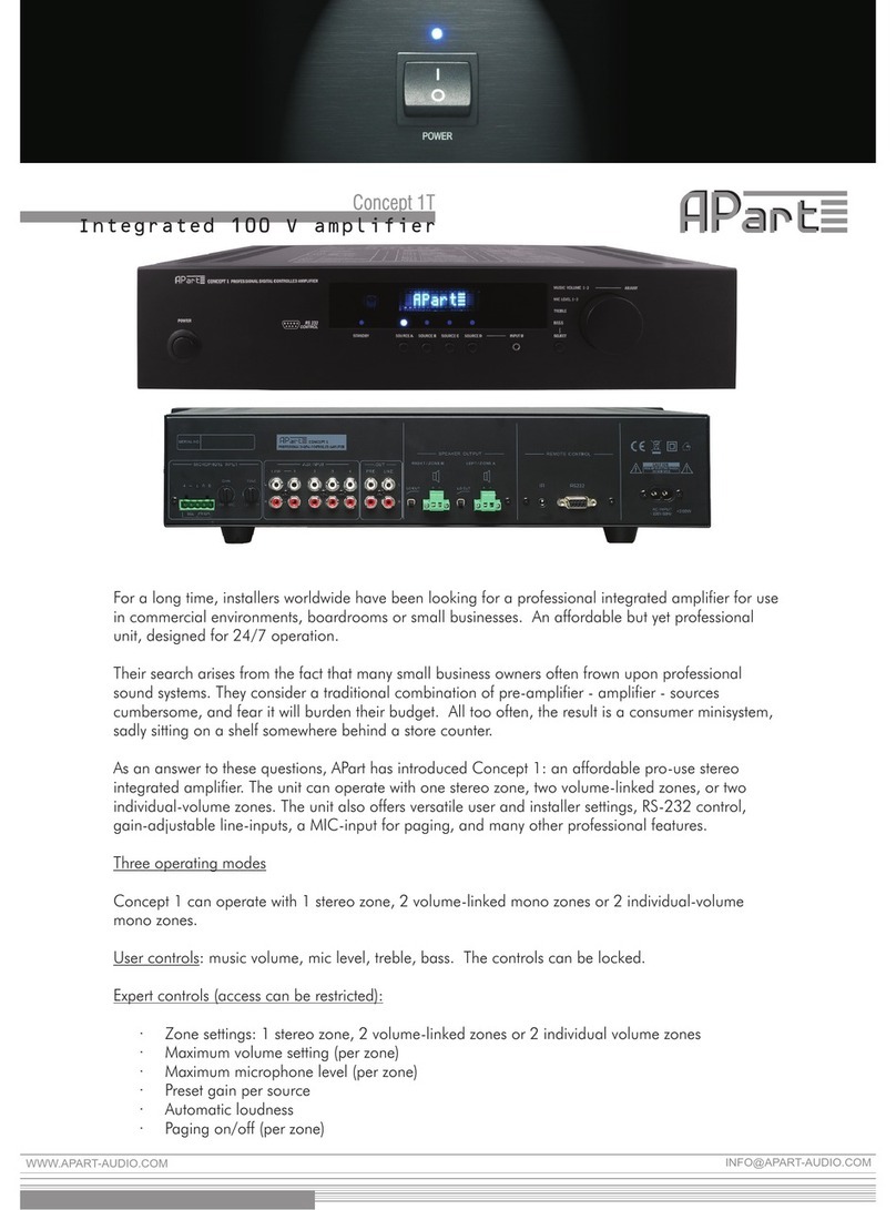 APART Concept 1T Specifications