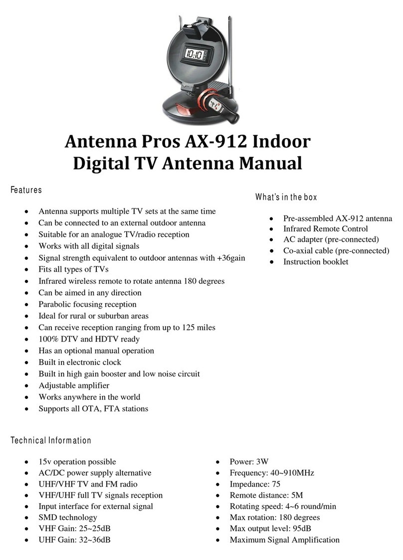 Antenna Pros AX-912 User manual