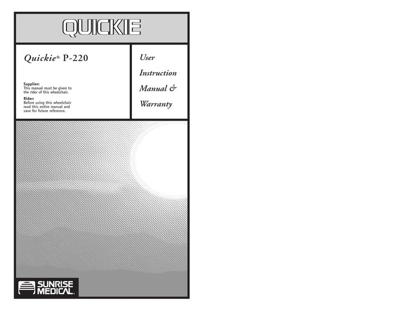 Quickie Integrated C.G. Tilt P-220 Installation and operation manual