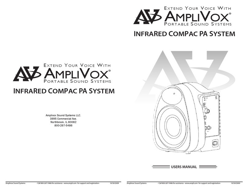 AmpliVox INFRARED COMPACT PA SYSTEM user manual