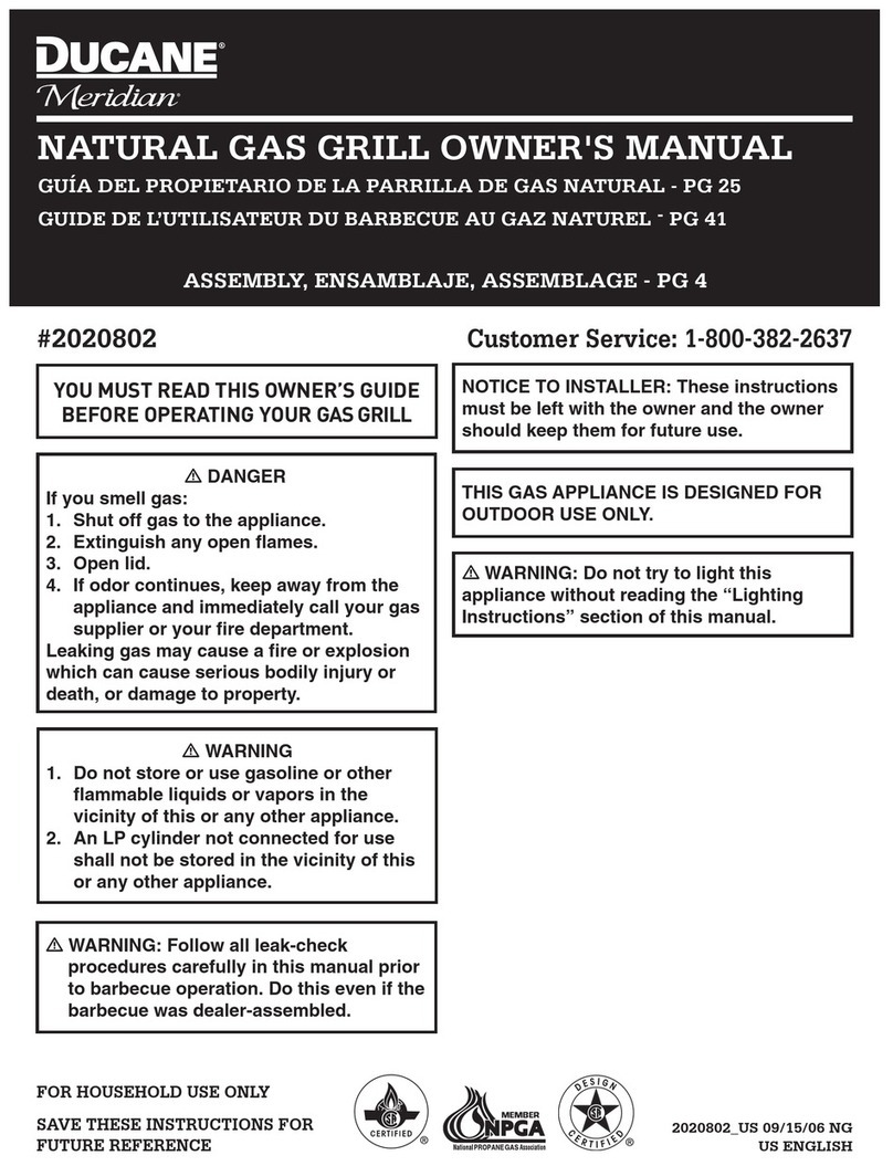 Ducane Meridian 2020802 owner's manual