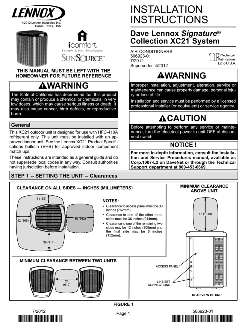 Lennox XC21 User manual