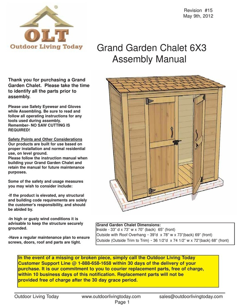 OLT Grand Garden Chalet 6X3 Assembly manual