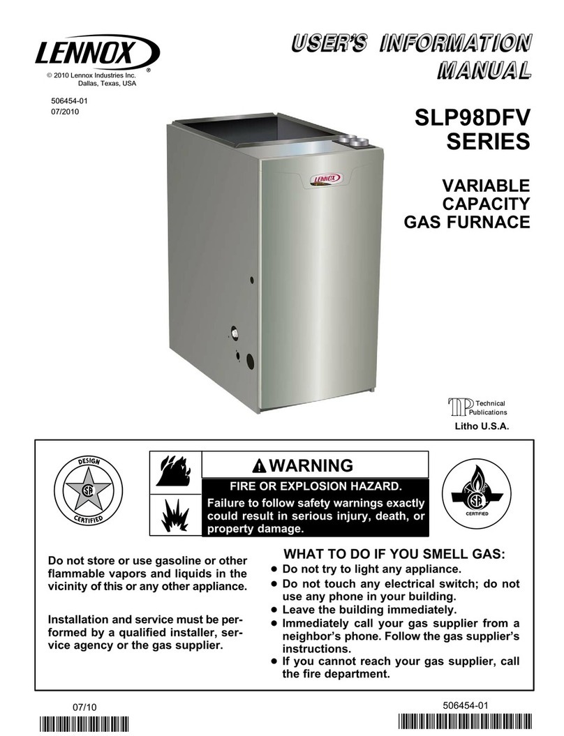 Lennox SLP98DFV SERIES Guide Lennox SLP98DFV SERIES Guide