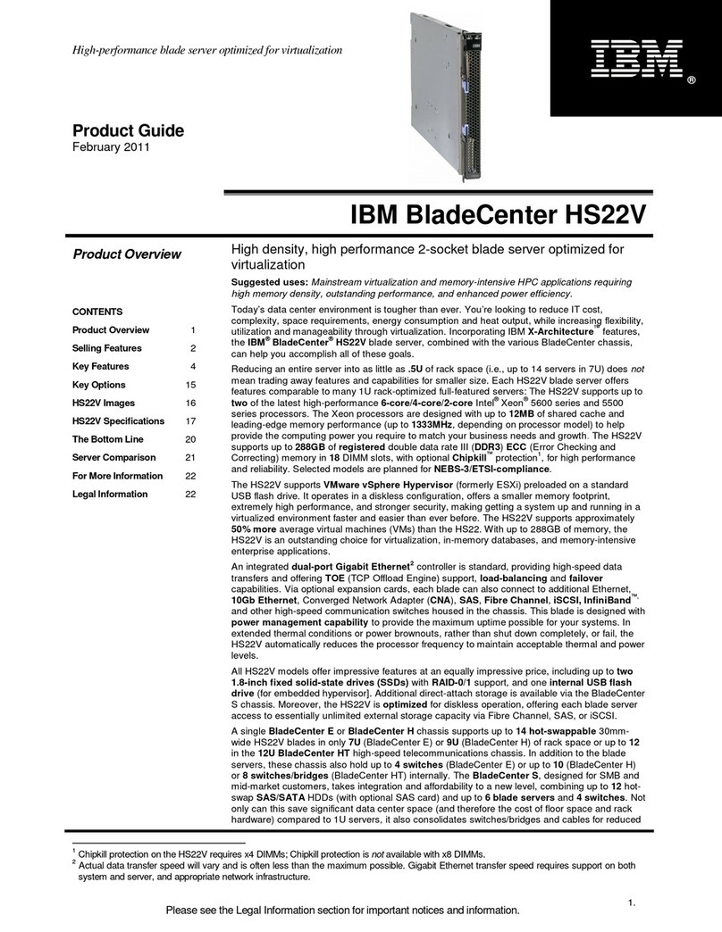 IBM BladeCenter HS22V User manual IBM BladeCenter HS22V User manual