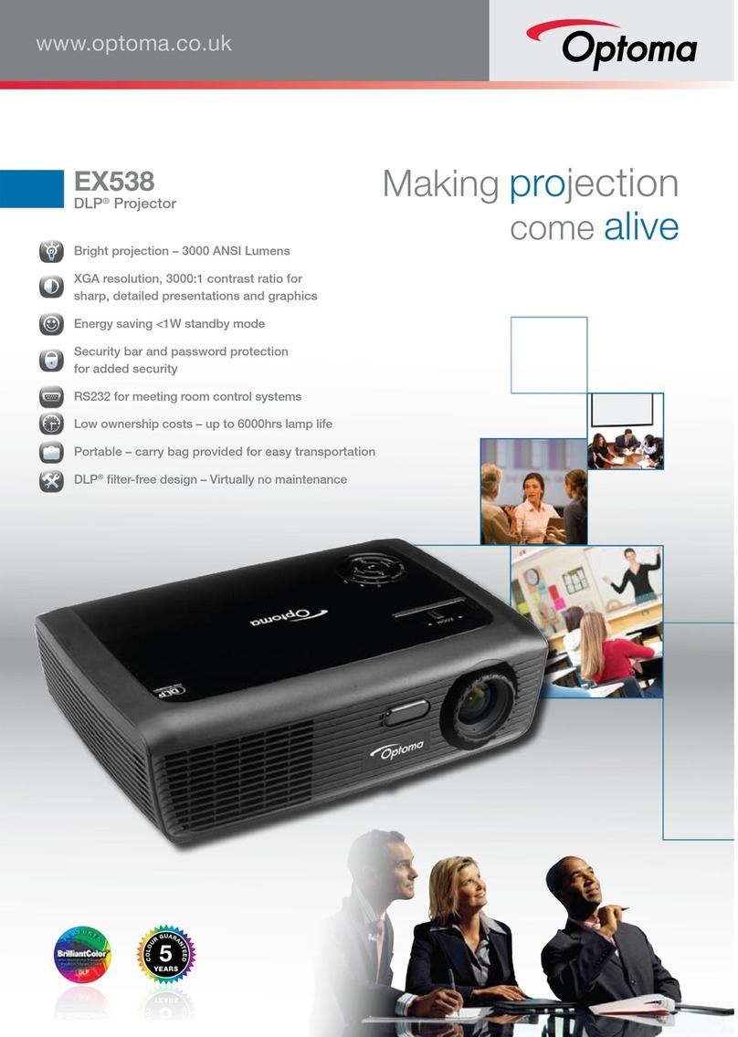Optoma EX538 User manual Optoma EX538 User manual
