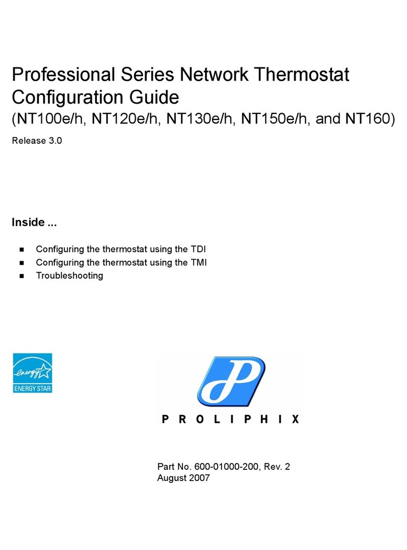 Proliphix Professional  NT100e/h Configuration guide